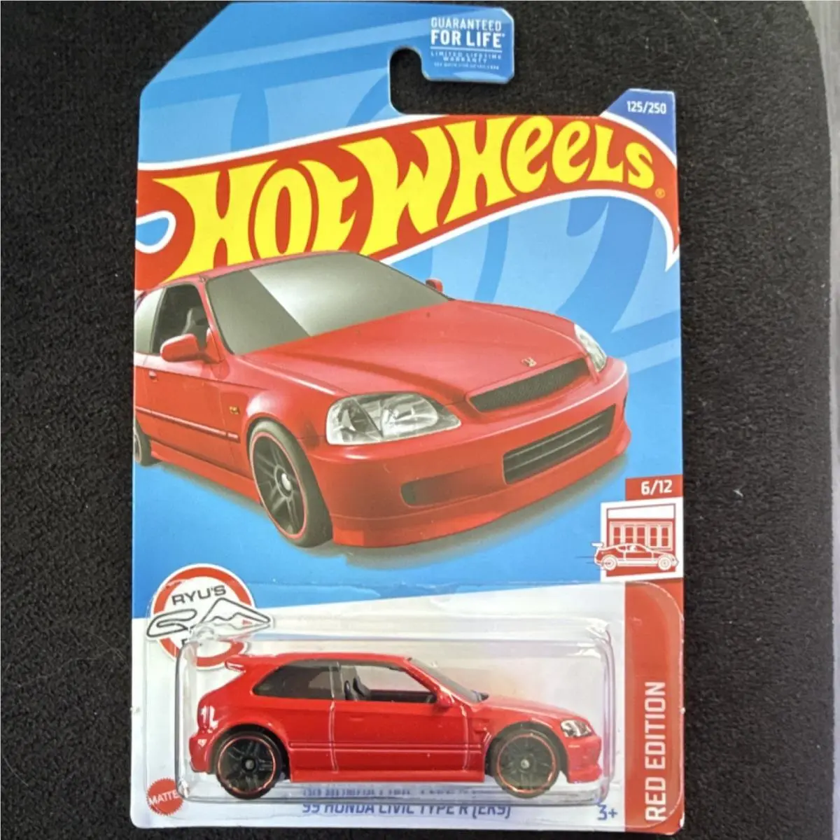 Hot Wheels 2022 Red Edition `99 Honda Civic Type R EK9