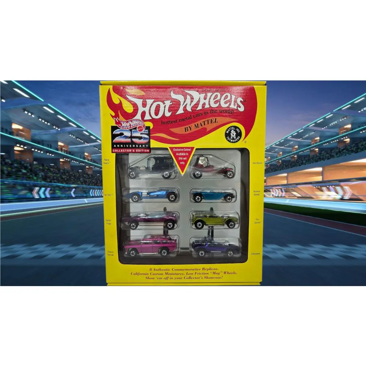 1993 Hot Wheels 25th Anniv Collectors Edition Red Lines Set Series 1