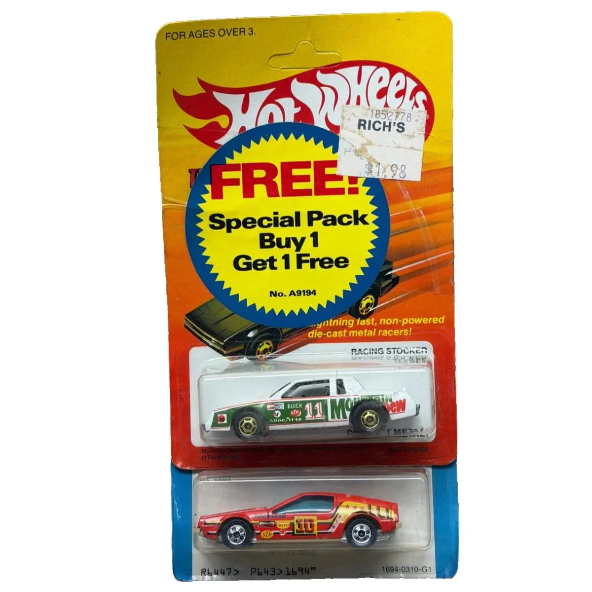 Vtg 1981 Mattel Hot Wheels Special Pack Racing Stocker Turismo