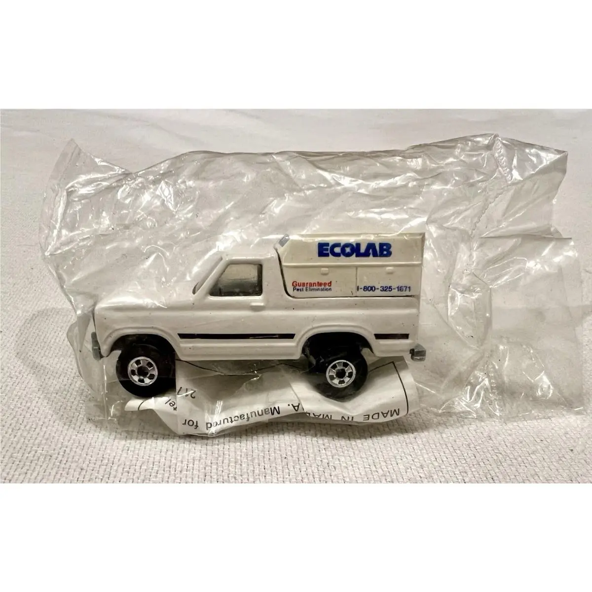 1990`s Hot Wheels Ecolab Pest Control Promo Ford Bronco 4-Wheeler w/ BW Mip