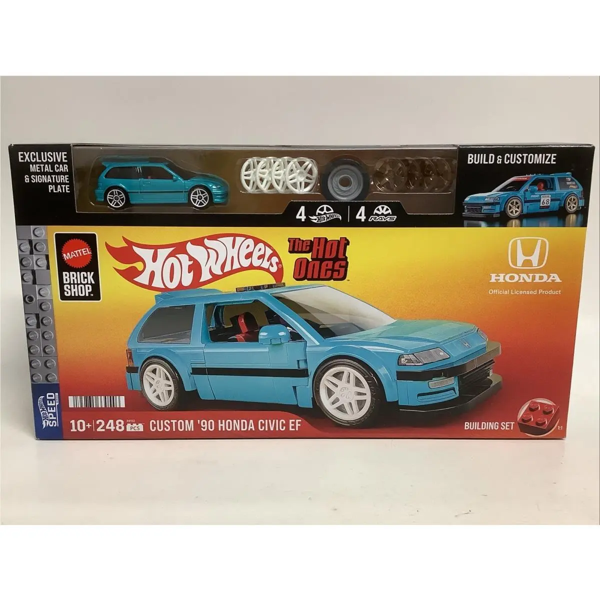 Hot Wheels Mattel Brick Shop Hot Ones Custom ‘90 Honda Civic EF 248pcs