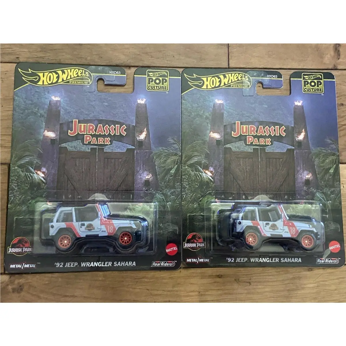 Hot Wheels 2025 Pop Culture 2 Jurassic Park `92 Jeep Wrangler Sahara Premium