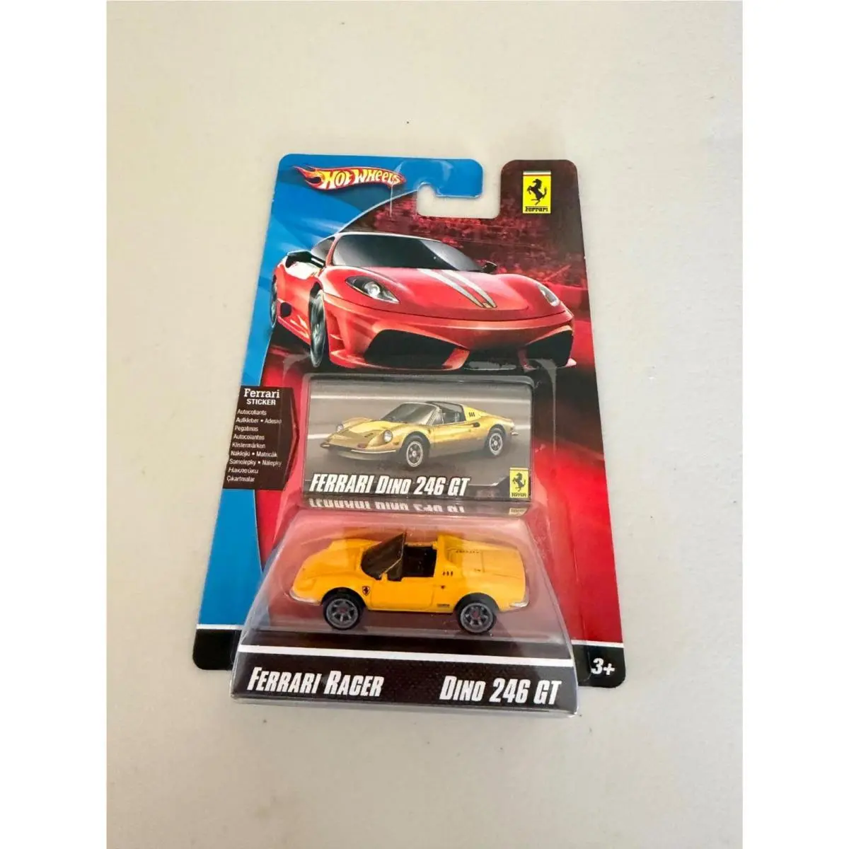 Hot Wheels Ferrari Racer Ferrari Dino 246 GT Yellow E87