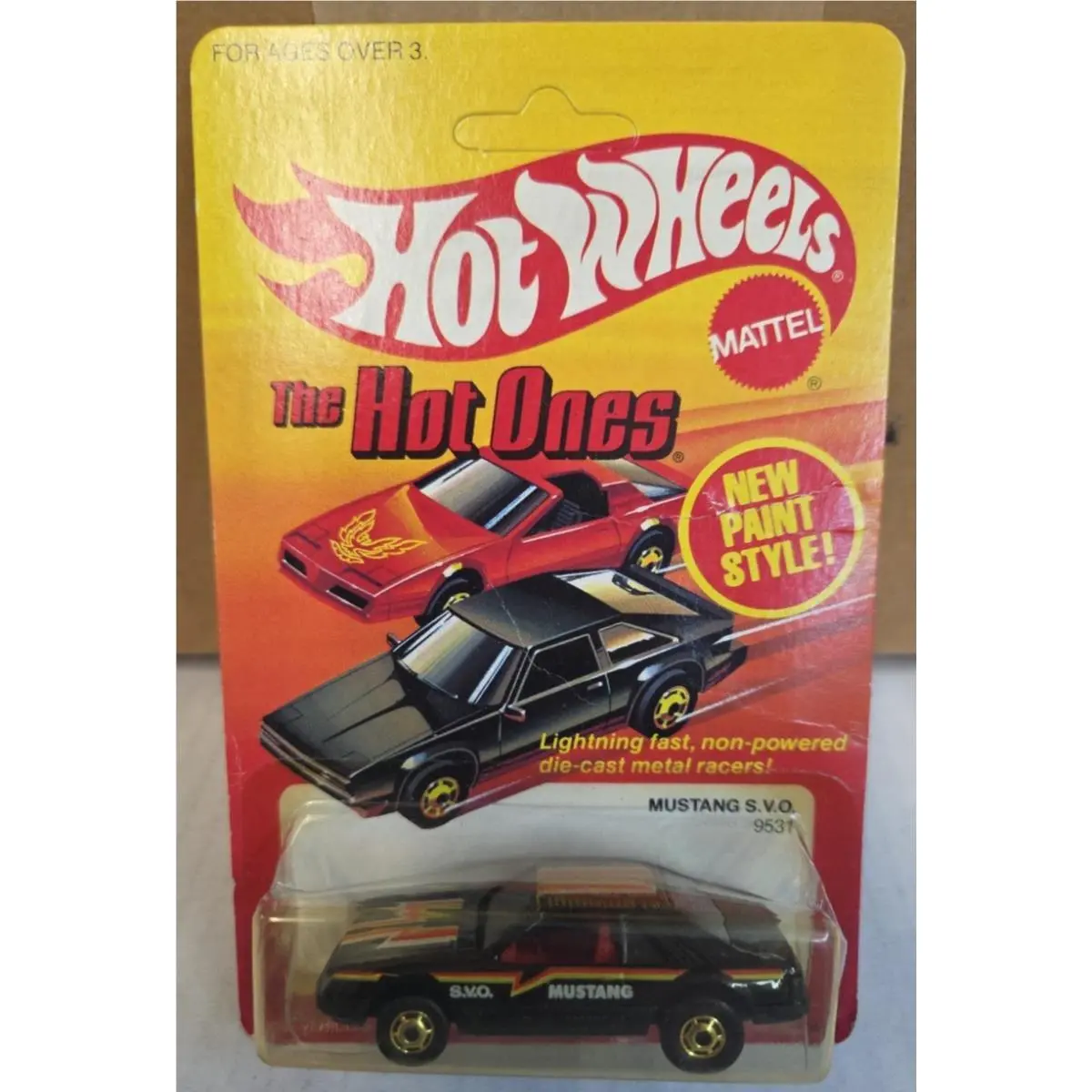 Vintage Hot Wheels 1982 Mustang S.v.o. 9531 Black The Hot Ones