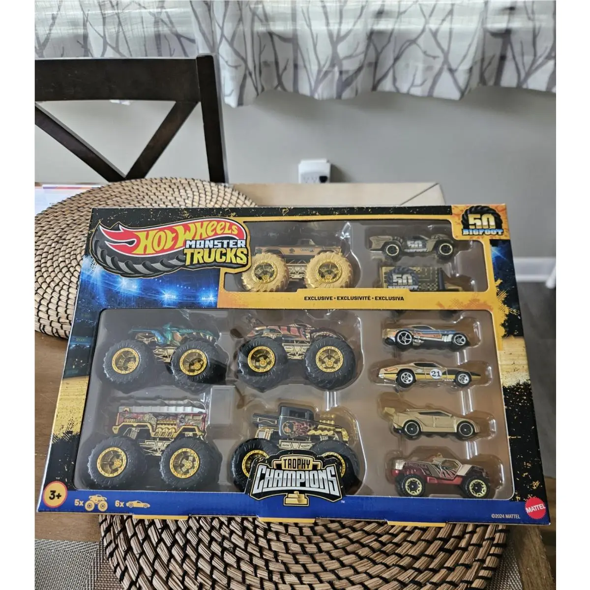 Hot Wheels Monster Trucks 50 Bigfoot Trophy Champions Rare 50th Anniversary Set