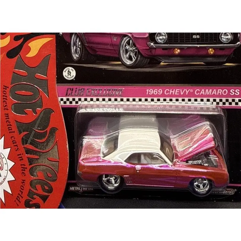 2024 Hot Wheels Pink 1969 Chevy Camaro SS Rlc Redline Club Exclusive Car