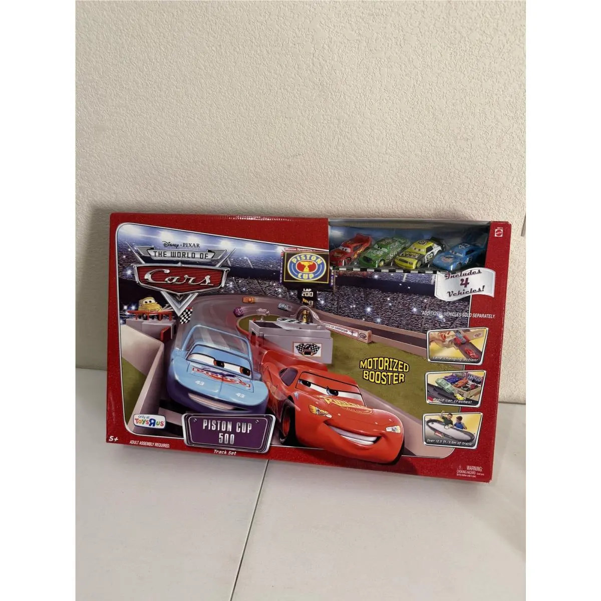 Vintage Disney Pixar Cars Piston Cup 500 Track Set L4054 Includes 4 Vehicles AH1