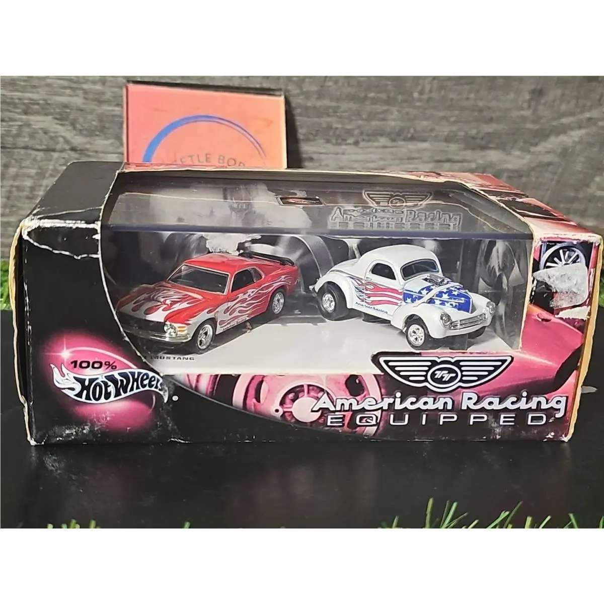 Vntg 2001 Hot Wheels American Racing Equipped 1:64 Diecast Car Set Nisb