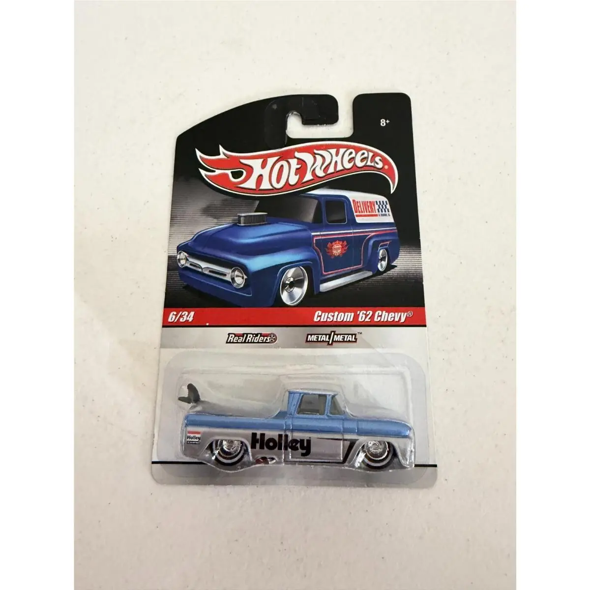 Hot Wheels Slick Rides Custom `62 Chevy 6/34 Holley Blue Htf AG8