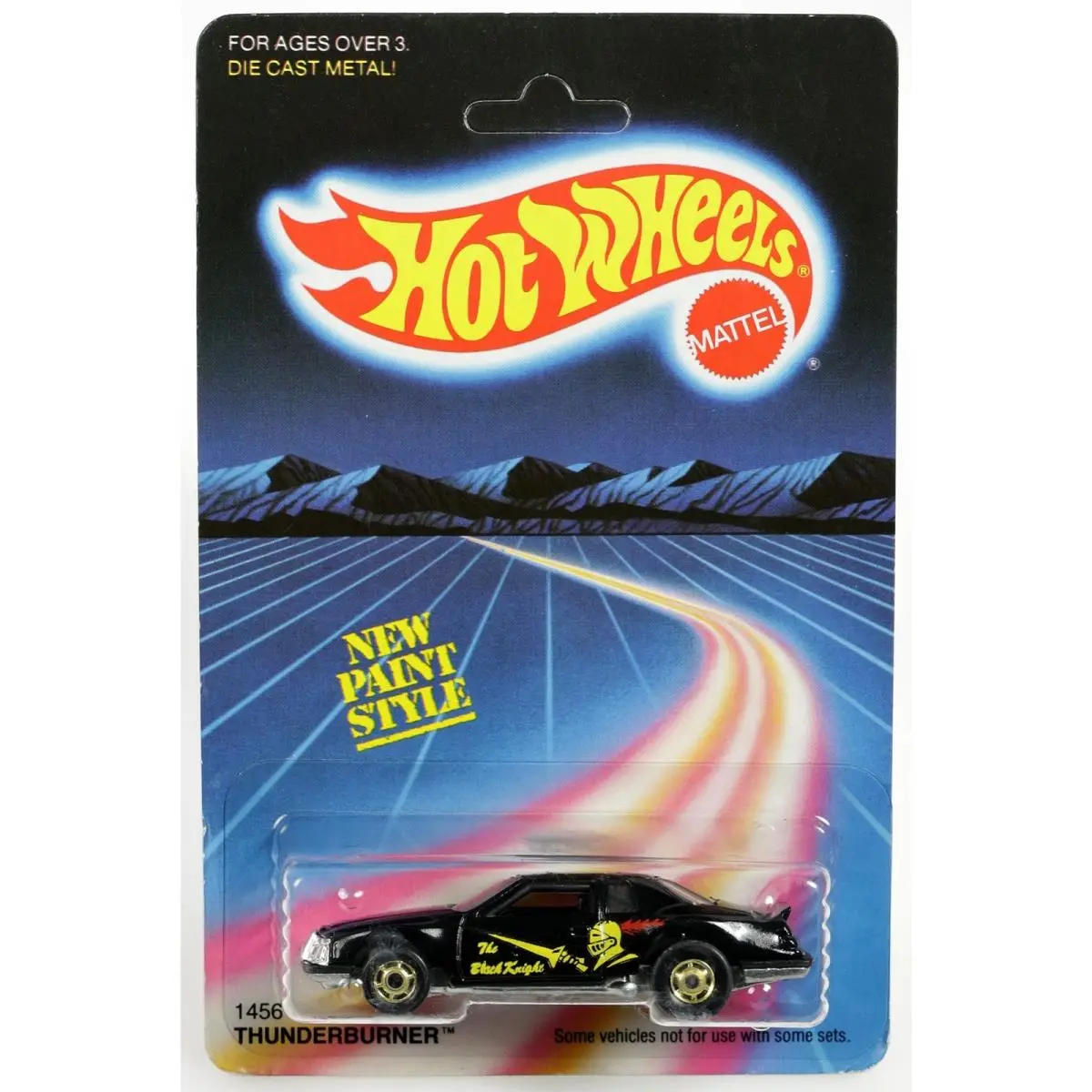Vintage Hot Wheels Thunderburner Paint Style Series - 1456 Black 1986 1:64
