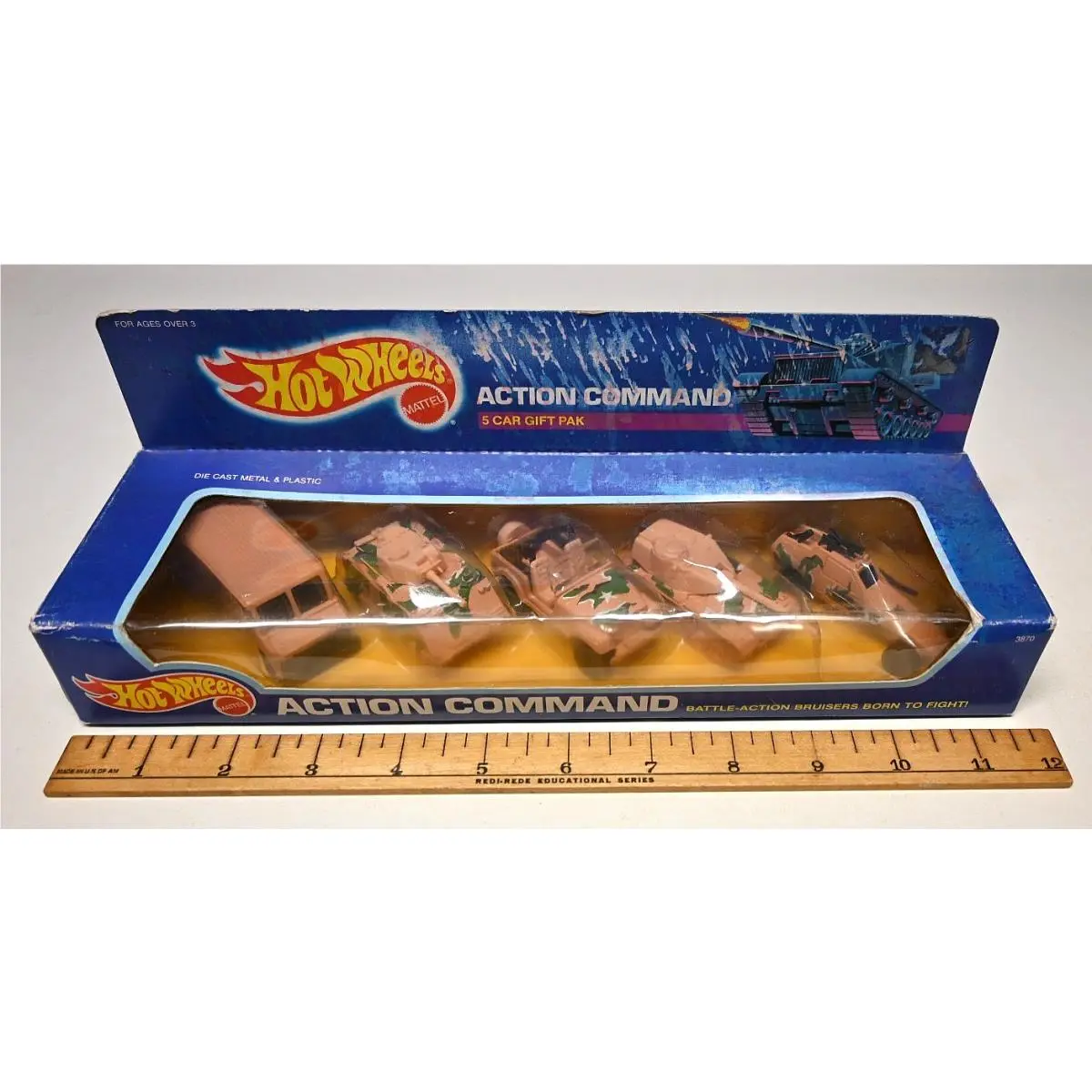 Hot Wheels Action Command 5 Car Gift Pak 3870 Military Desert Camouflage 1987