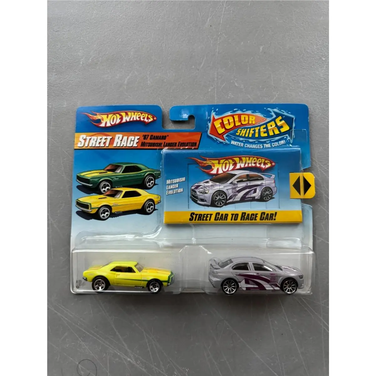 Hot Wheels Color Shifters Street Race `67 Camaro Mitsubishi Lancer Evoluti P60