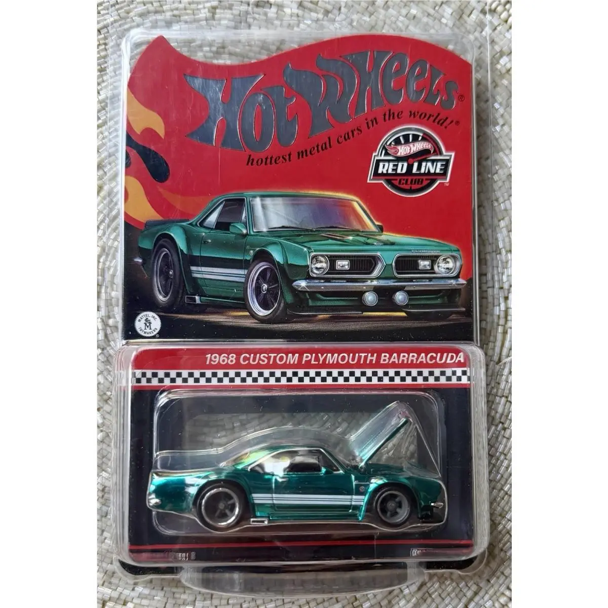 Hot Wheels Red Line Club 1968 Plymouth Barracuda Teal Special Edition Mint