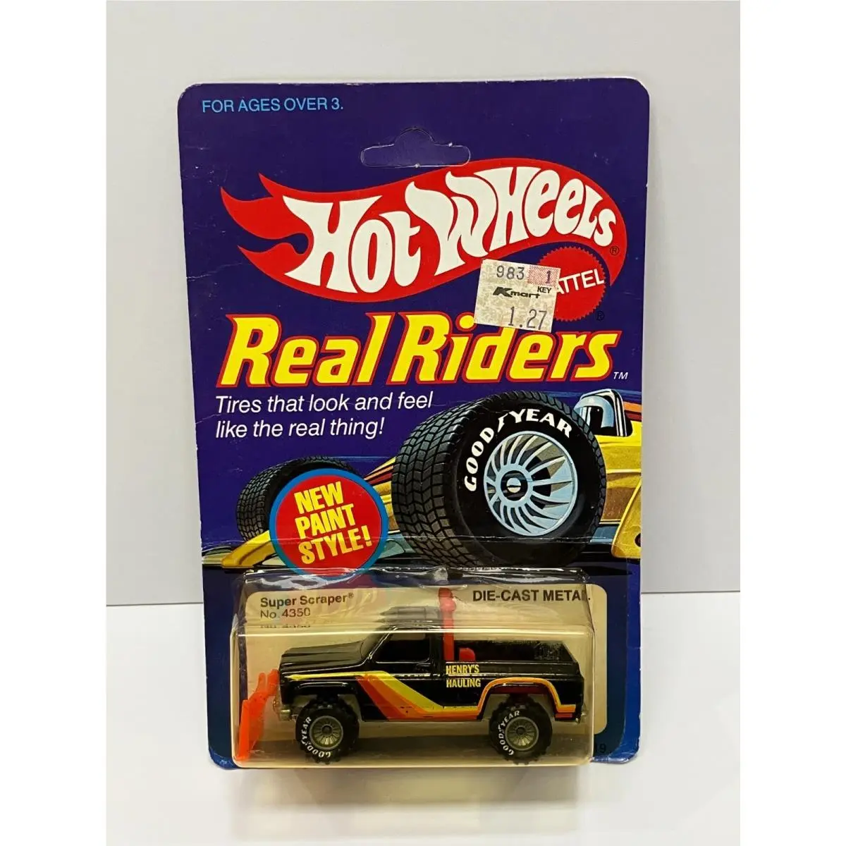 1982 Hot Wheels Real Riders Super Scraper No. 4350 - Unpunched
