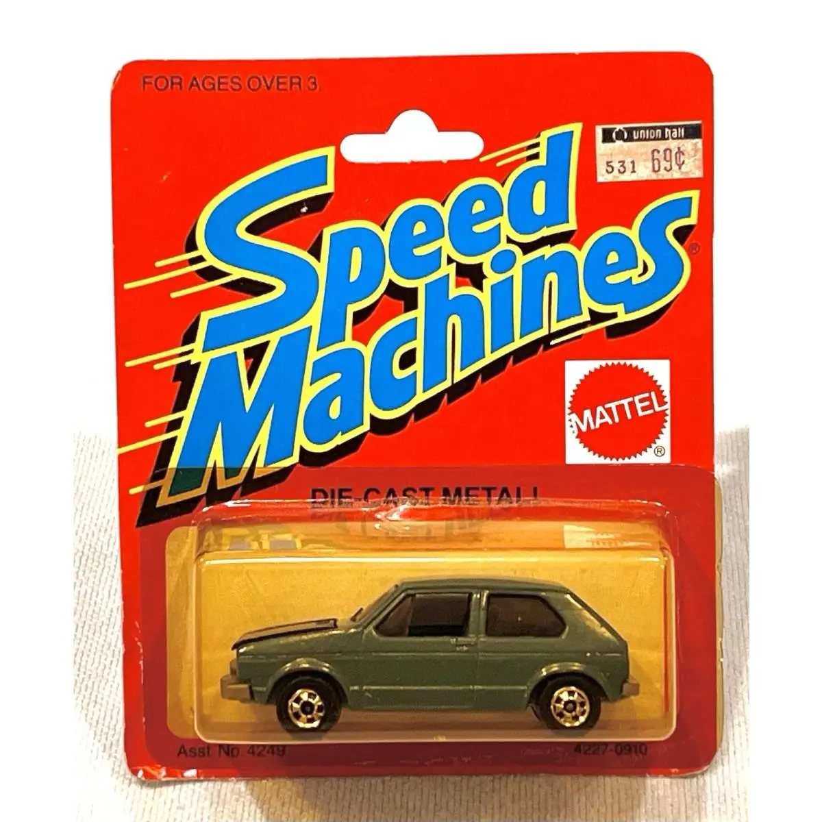 1983 Mattel Hot Wheels Speed Machines Hare Splitter Blue VW Rabbit Moc