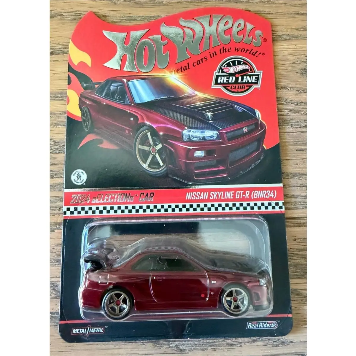 Hot Wheels - Rlc Red Line Club 2024 Selections - Nissan Skyline Gt-r BNR34 Red