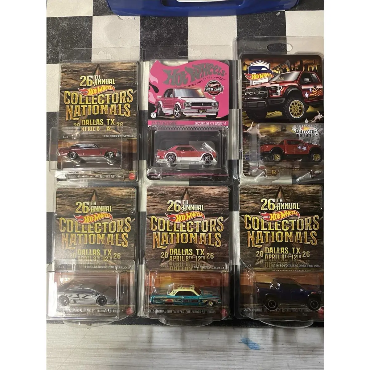 Hot Wheels 26th Annual Collectors Nationals Dallas TX Complete Set of Cars