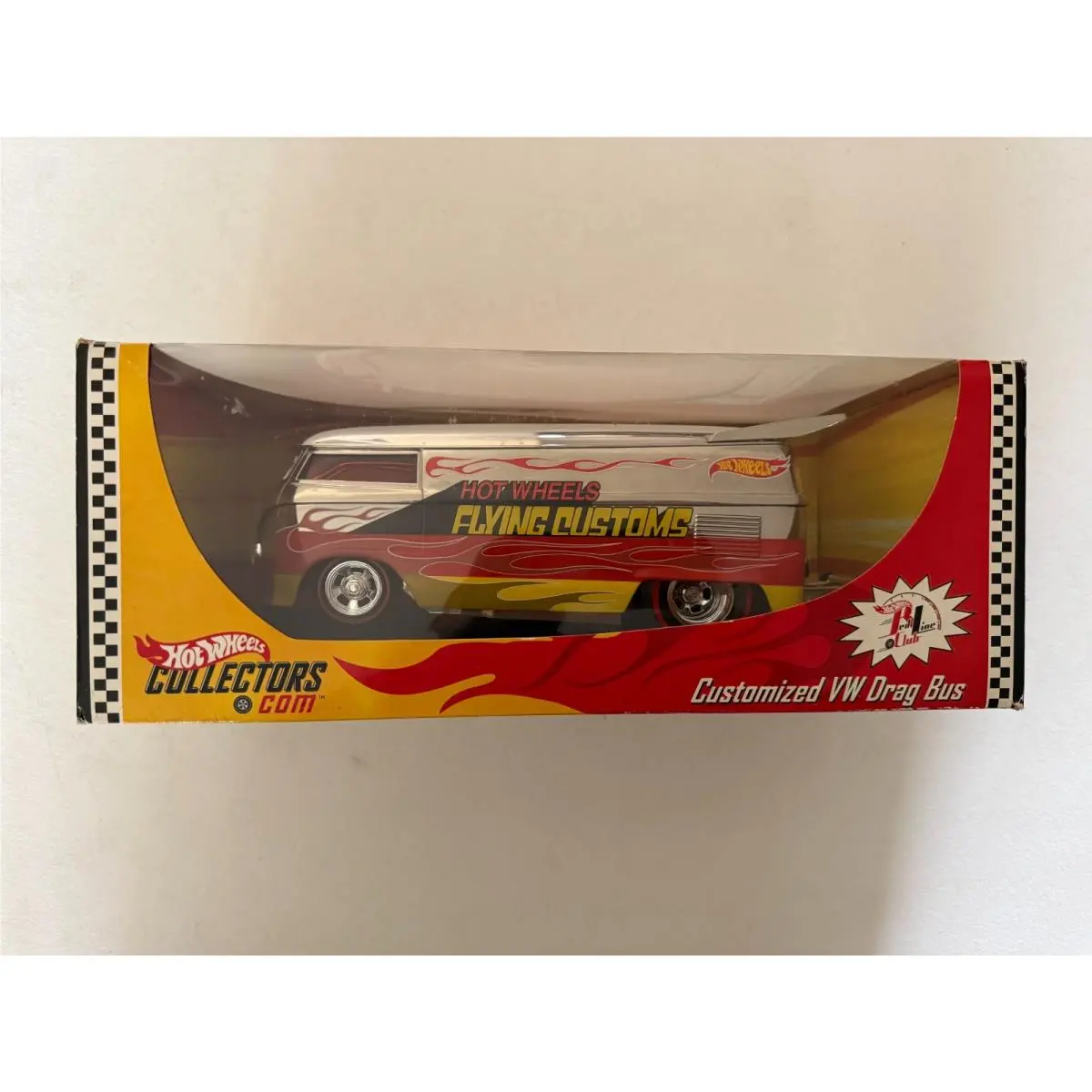 2002 Hot Wheels Red Line Club 1:18 Scale Customized VW Drag Bus Chrome 2037 BD6