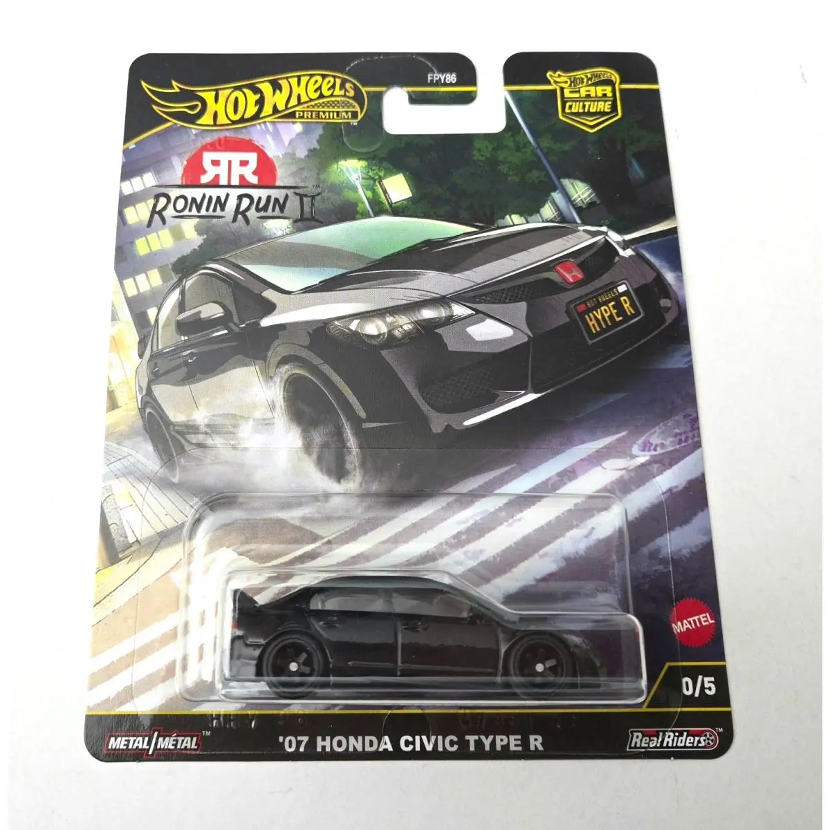 Hot Wheels ’07 Honda Civic Type R 0/5 2025 Pop Culture: Ronin Run II Chase Car