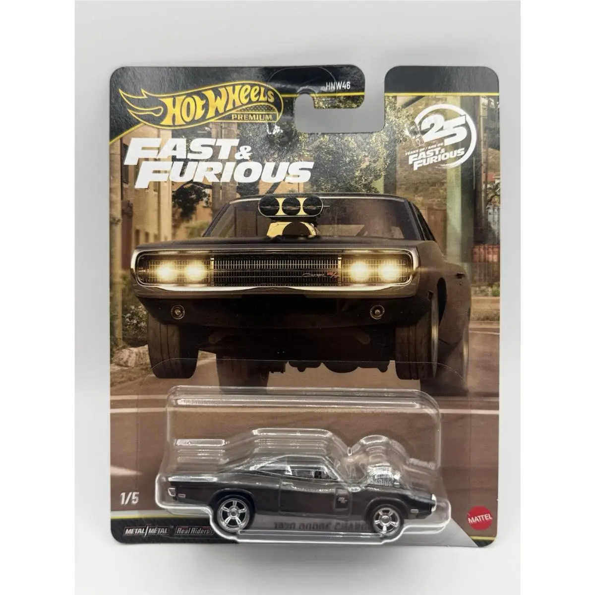 Hot Wheels Premium Chase 1970 Dodge Charger R/t Fast Furious 25 Years of F F