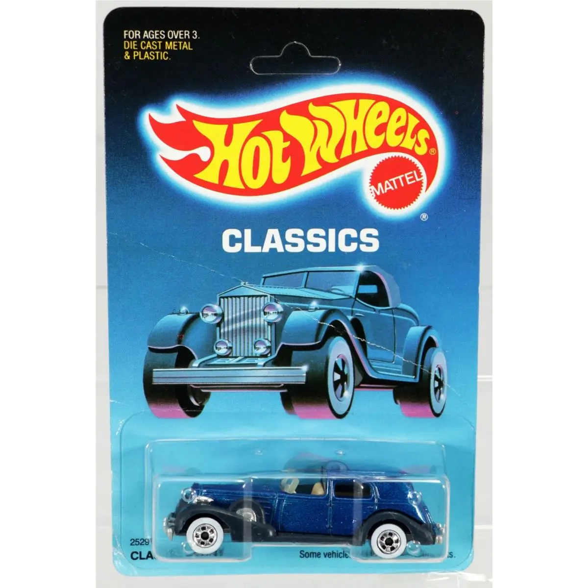 Vintage Hot Wheels 1935 Classic Caddy Classics Series - 2529 Nrfp 1987 Blue 1:64