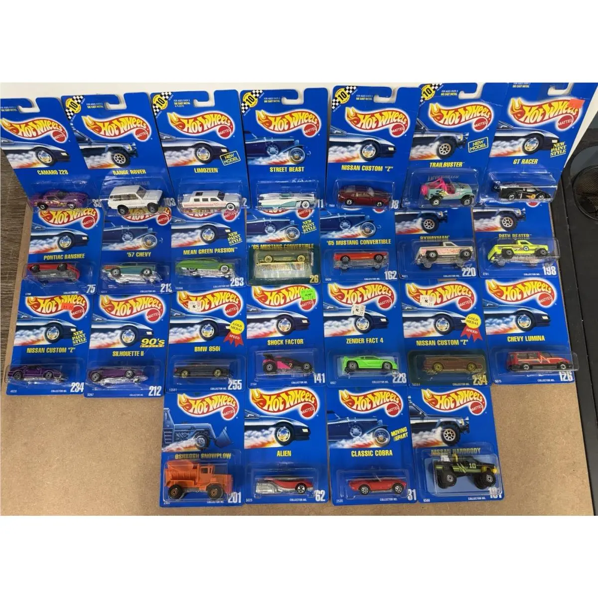 25 Vintage Hot Wheels Blue Card 1991-95 Speed Points