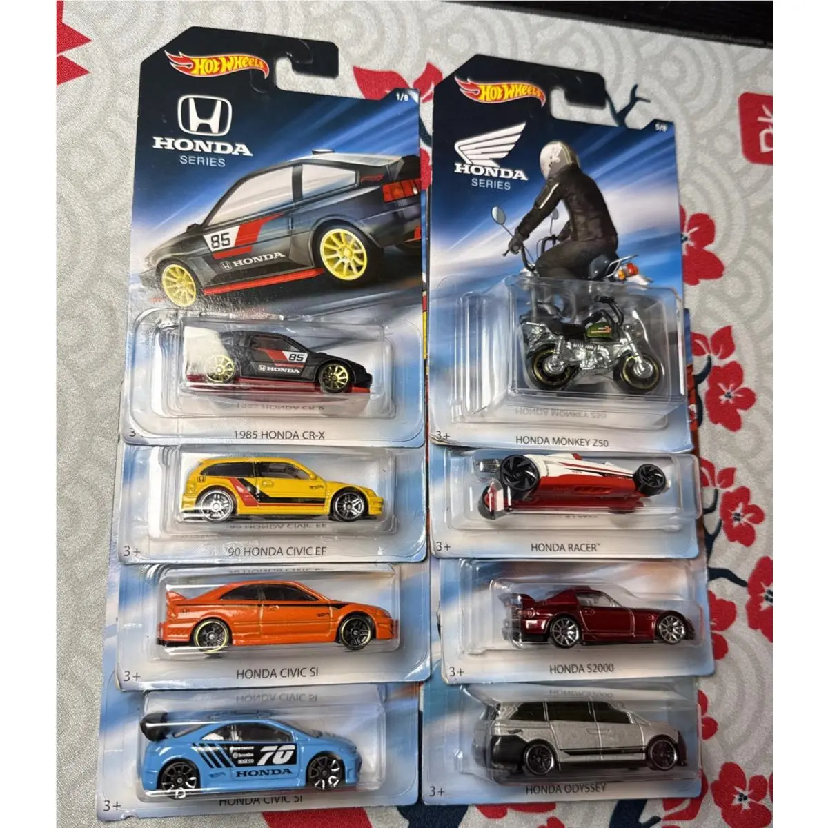 Hot Wheels 70th Anniversary Honda Car Series Complete Set of 8