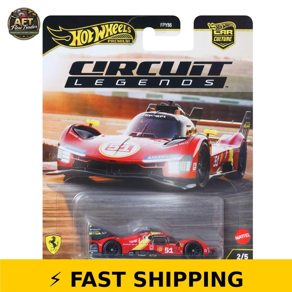 Hot Wheels 1:64 Die-cast Ferrari 499P Collectible Vehicle