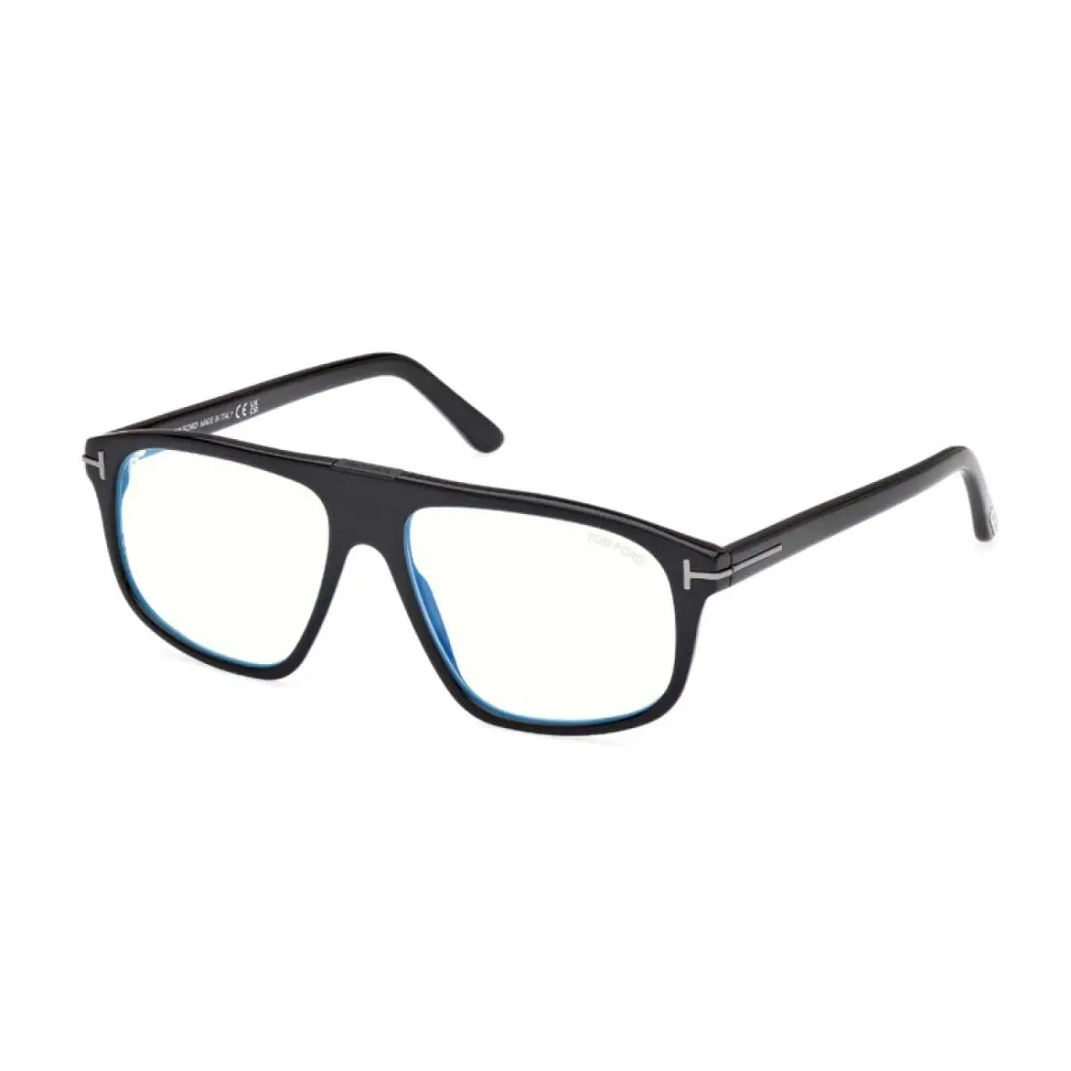 Tom Ford TF5901-B-N 001 Aviator Shiny Black 55 mm Men`s Eyeglasses Frame