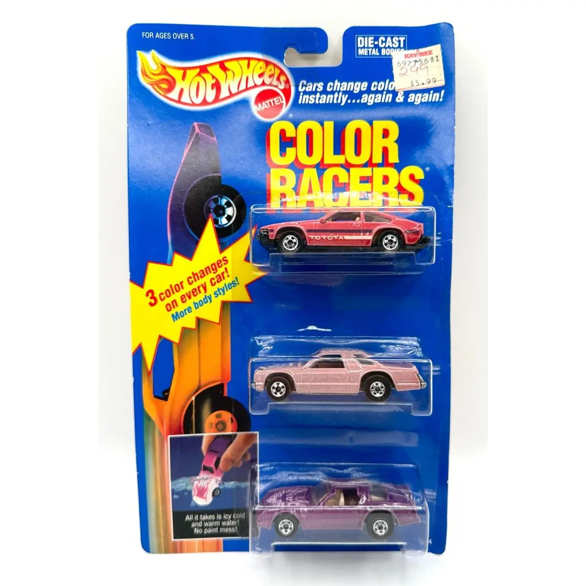 Vintage Hot Wheels Color Racers 1987 3-Pack W/purple Hot Bird Rare Late Card