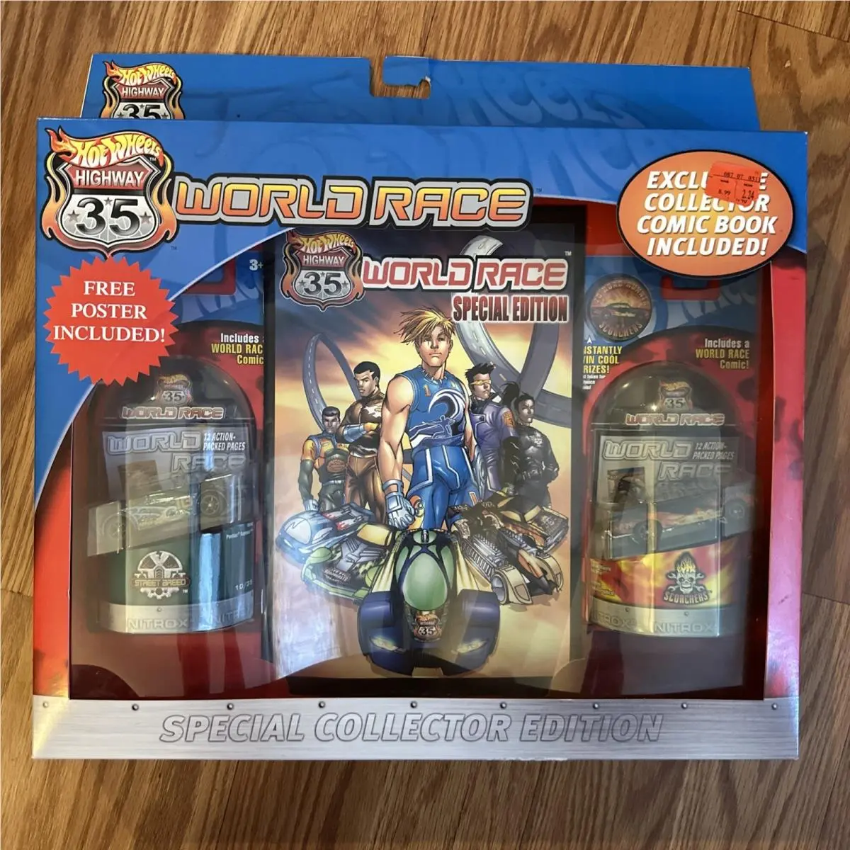 Hot Wheels Highway 35 World Race Collector Edition Comic Book 2 Pack 2002 Rare