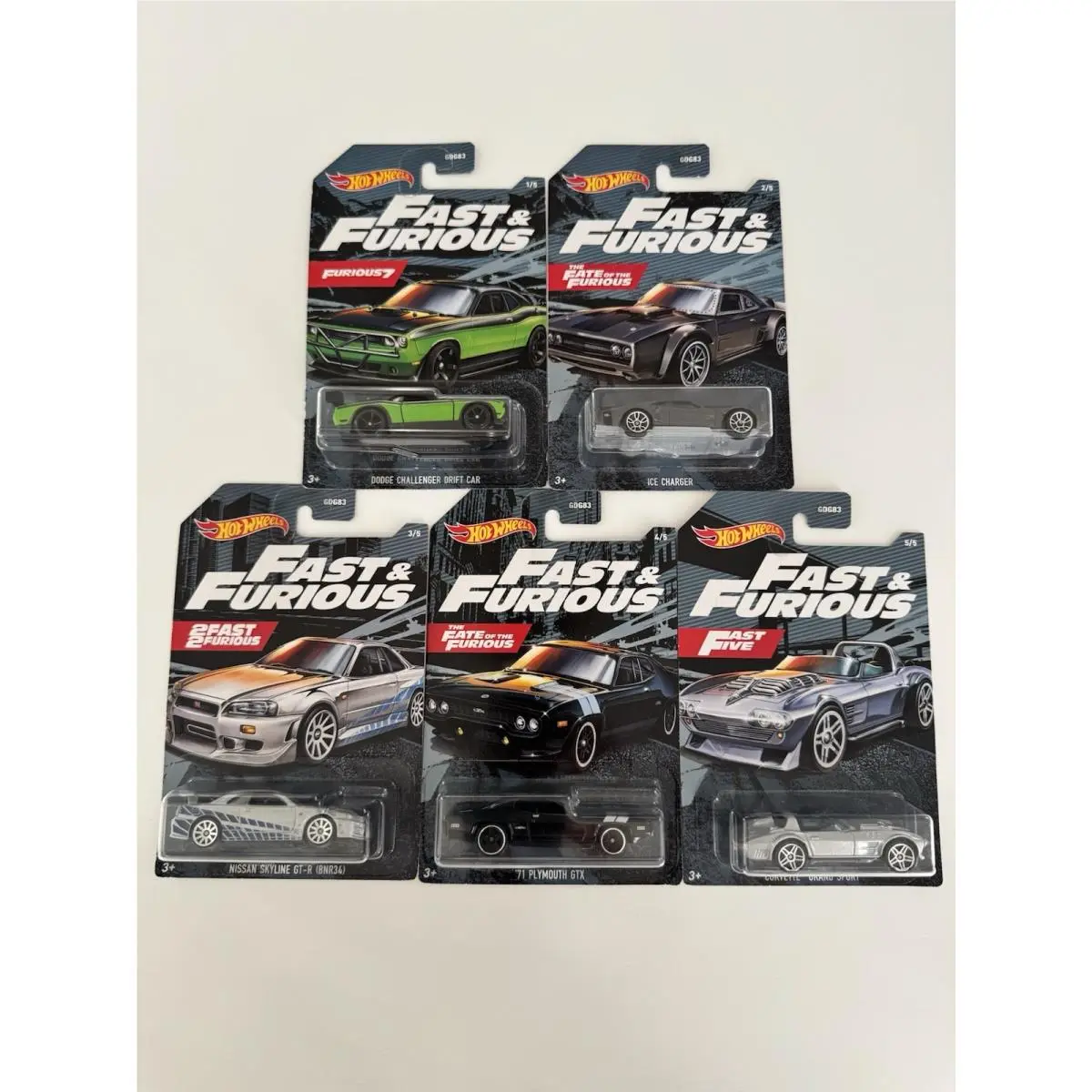 Hot Wheels - Fast & Furious 2021 Hot Wheels - Fast Furious Complete Set of 5