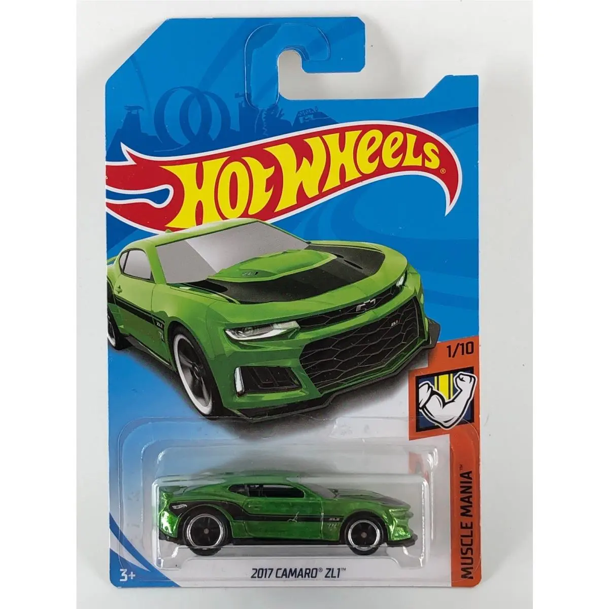 Hot Wheels 2017 Camaro ZL1 Green 2018 Super Hunt Muscle Mania 1/10 242/250
