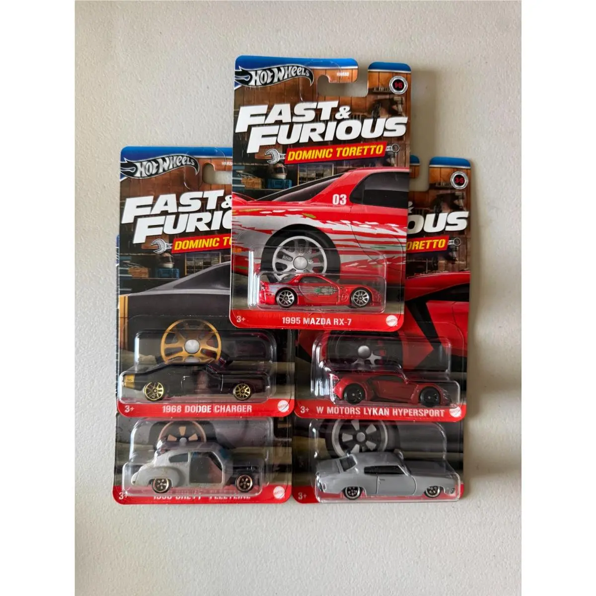 2024 Hot Wheels Fast and Furious Dominic Toretto Complete Set 5 BB4