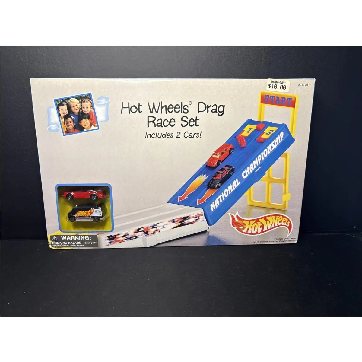 1997 Hotwheels Drag Race Set Playset Two Cars Included HW Team Racing Van