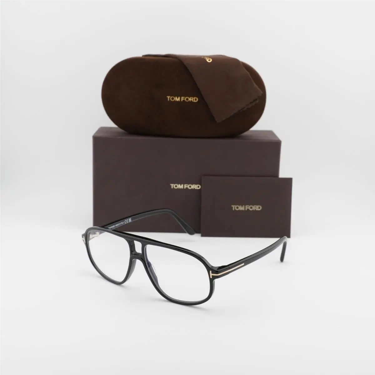 Tom Ford FT6082-B 001 Shiny Black 57mm Eyeglasses