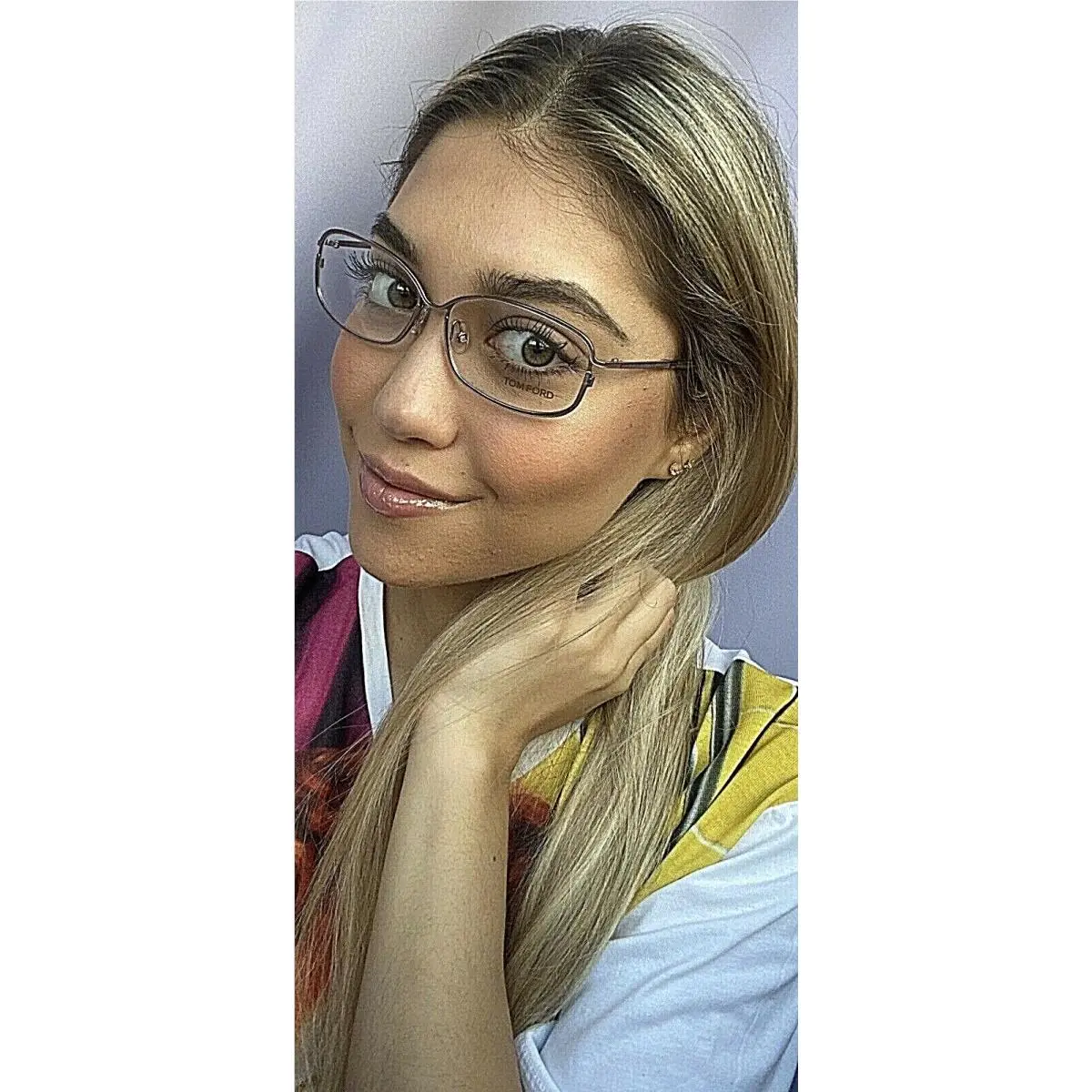 Tom Ford Women`s Eyeglasses Frame TF 519172 Silver 54mm Italy Rx T6