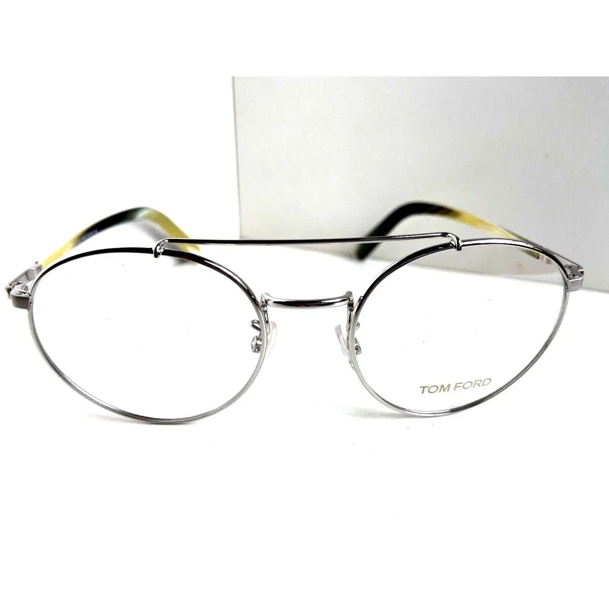 Tom Ford FT 5337 TF 5337 018 51mm Round Silver Men’s Women`s Eyeglasses Frame
