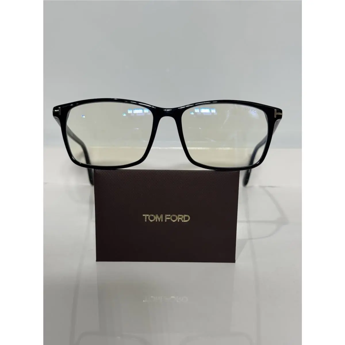 Tom Ford TF5584-B Black Acetate Blue Block Unisex Eyeglasses 56mm