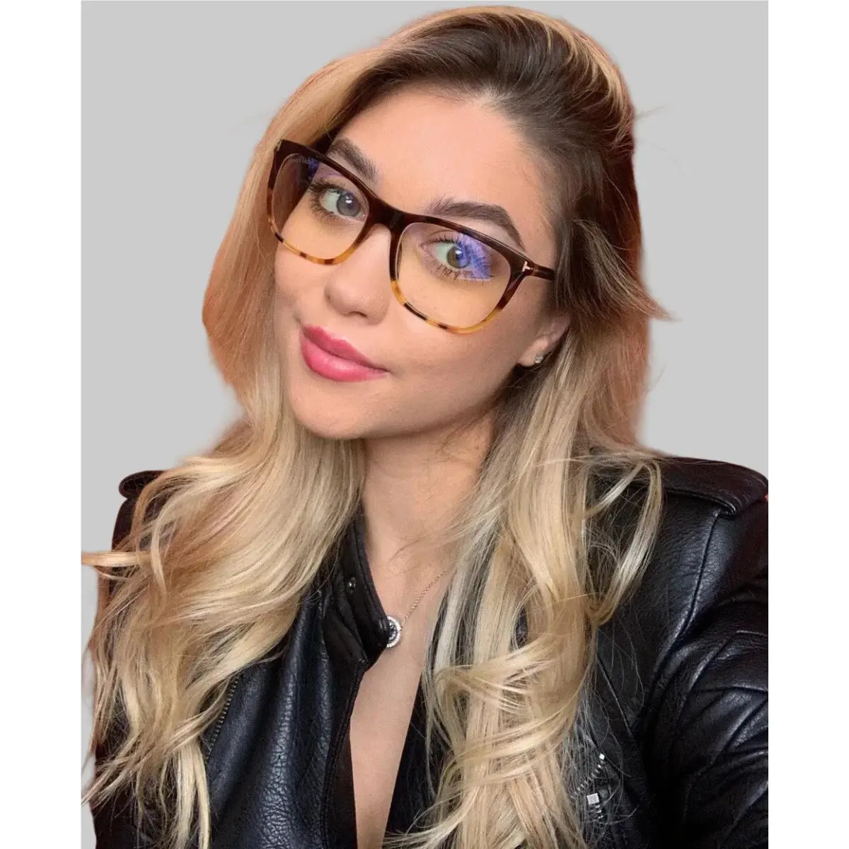 Tom Ford TF7256-B/V Blue Light Block 56mm Oversized Women`s Eyeglasses Frame