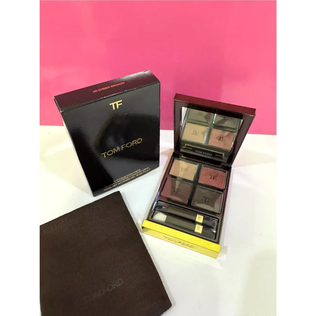 Tom Ford Eye Color Quad Creme Palette .18oz. Full Size Box - 46 Ember Bronze