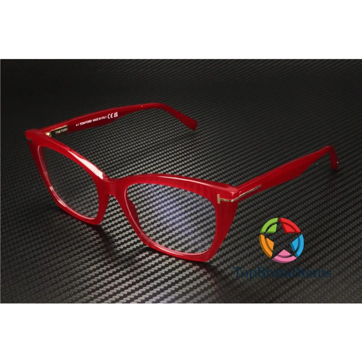 Tom Ford FT5709-B 072 Cat Eye Shiny Pink Demo Lens 54 mm Women`s Eyeglasses