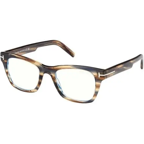 Tom Ford Eyeglasses w Soft Case - FT5886B 045 - Striped Havana 52-20-145