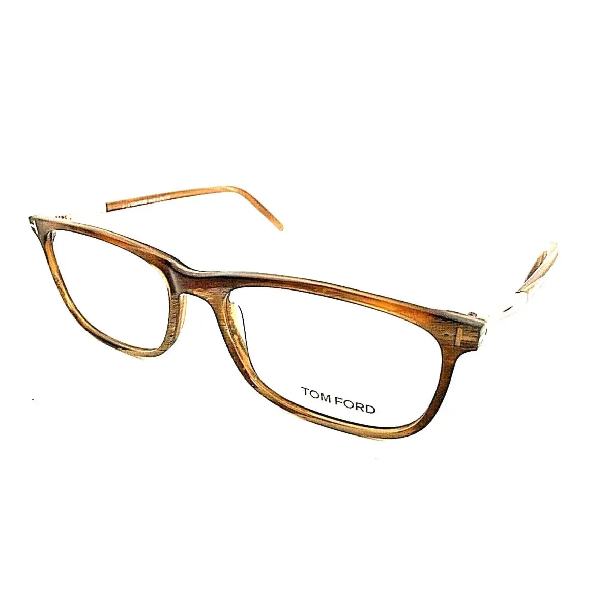Tom Ford FT5398/0 062 55mm Brown Rectangular Men`s Eyeglasses Frame Iii - Frame: Brown