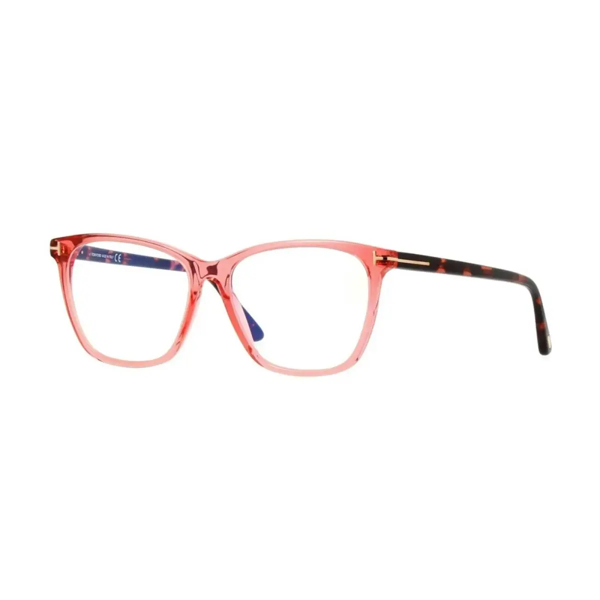 Tom Ford Eyeglasses - FT5762B 074 - Crystal Coral Pink/havana 55-15-140