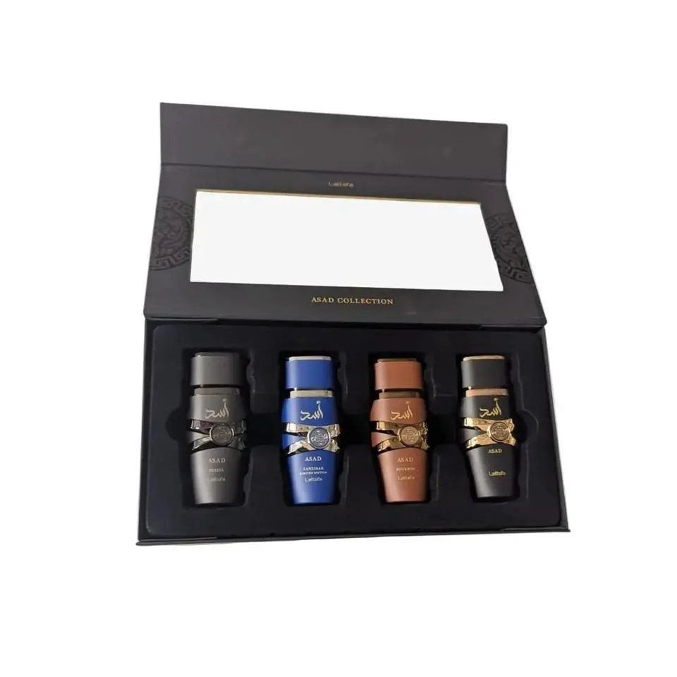 Asad 4 PC 25 ml Eeau De Parfum Spray Gift Set Collection By Lattafa For Men