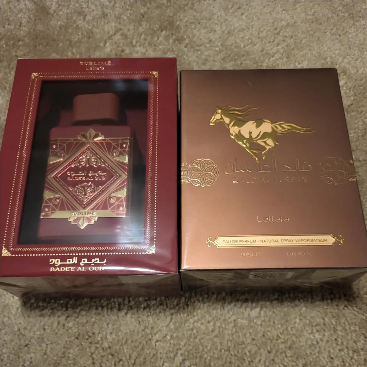 Lattafa Bundle Badee Al Oud Sublime + Qaed Al Fursan Untamed Edp Sprays