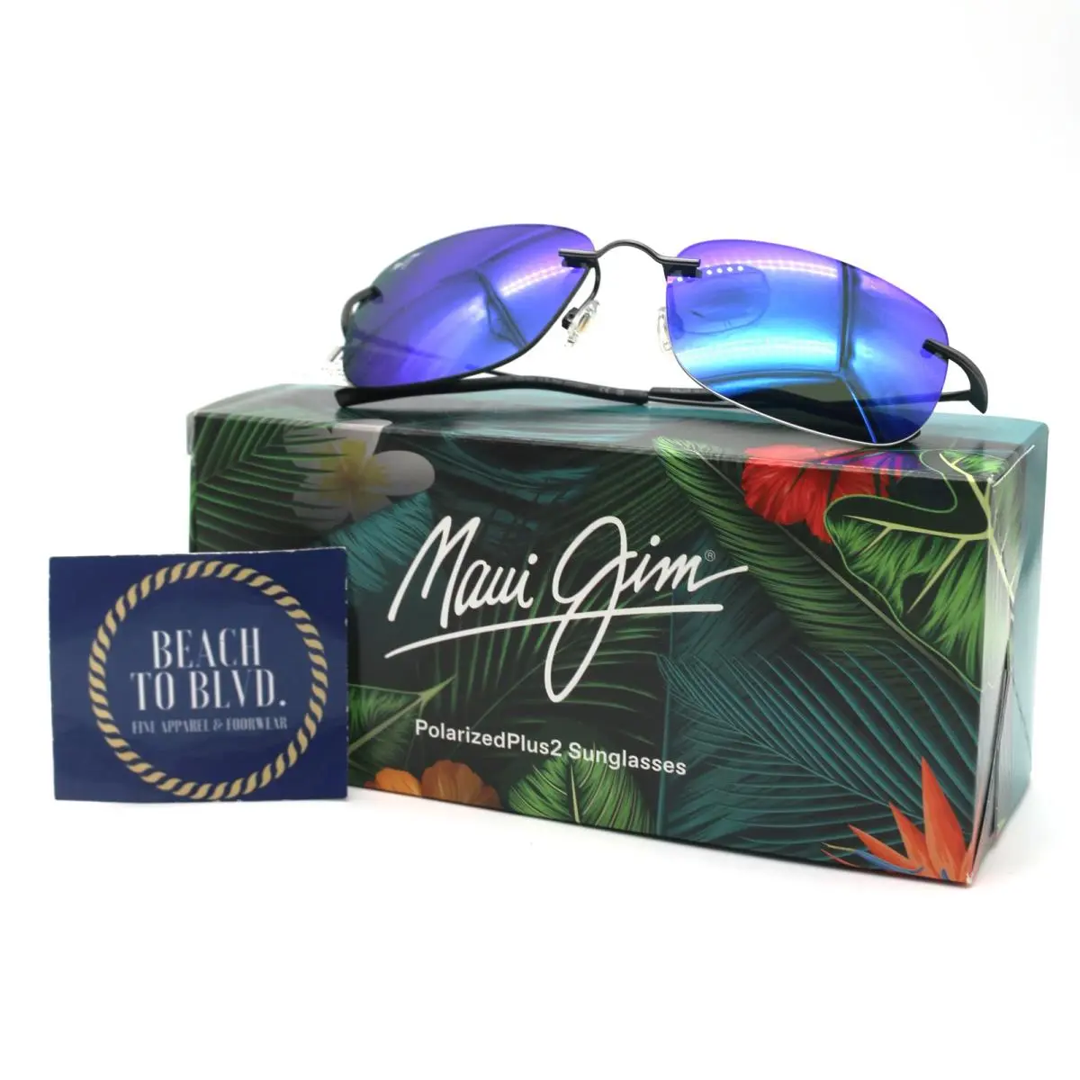 Sunglasses Ohai - Gunmetal Frame Frame - Blue Lens by Maui Jim