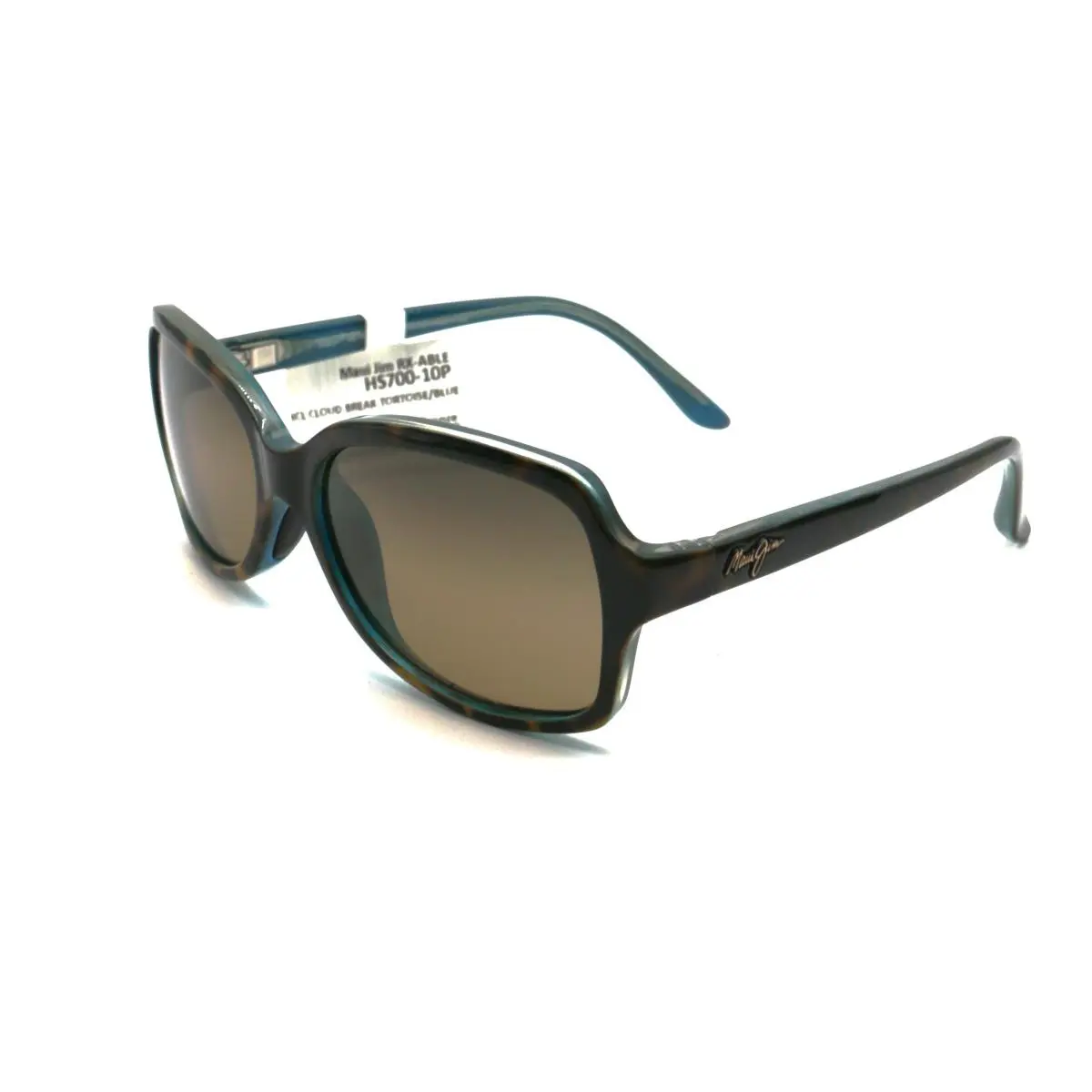 Cloud Break Polarized Sunglasses -tortoiseframe w Peacock Blue Hcl Lens by Maui Jim