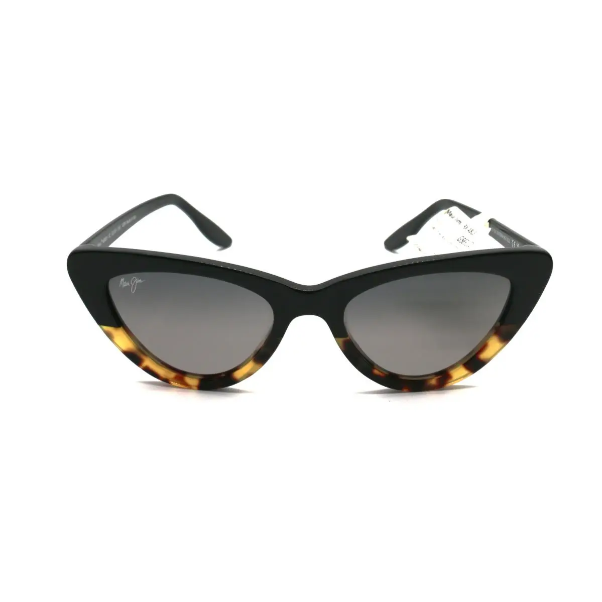 Lychee Polarized Sunglasses Black Gloss w/ Tokyo Tortoise /neutral Grey by Maui Jim